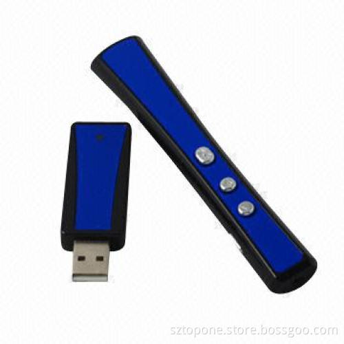 Laser Pointer Presenter, Supports PowerPoint, USB Flash Drive, Black Screen